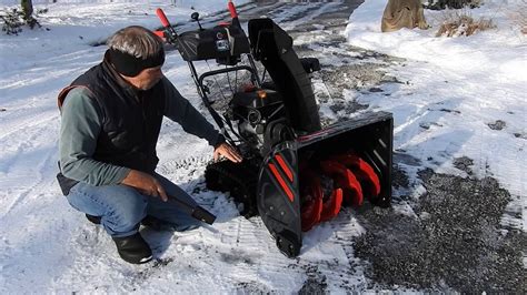 using snowblower on gravel driveway